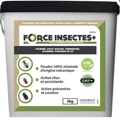 FORCE INSECTE Poudre Chabasite 100% seau 5kg
